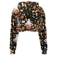 thumbnail image 4 of Renewold Halloween Theme Hooded Cropped Pullover Hoodie Size XL Y2K Dog Pumpkins Sweatshirt Exercise Gym Streetwear Trendy Outdoor Sport Outfits for Women, 4 of 6