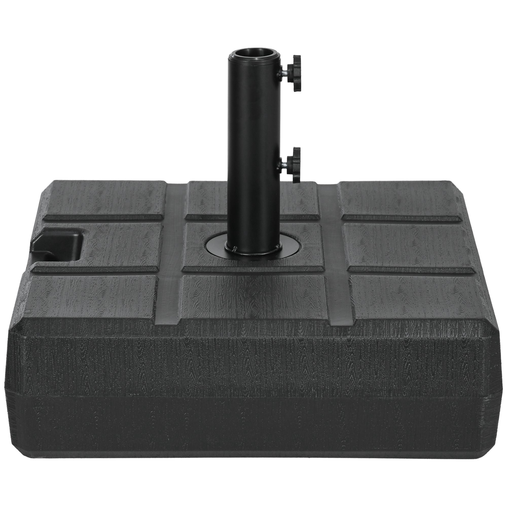 Dranite Umbrella Stand for 1.5" or 1.9" Poles, Fillable Umbrella Base, Black