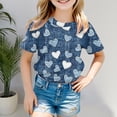 thumbnail image 2 of Godom Girls Tops Short Sleeve Cotton Tees Kids Tee Tops Girl Clothes, 2 of 5