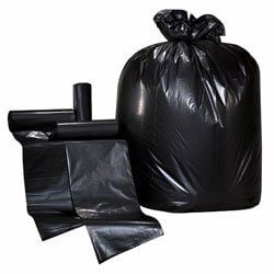 Heavy Duty Recycled Trash Liners Colonial Trash Bag Black, 38 x 58 , 60 gallon, Extra Heavy Duty, 17 mic. 200 Count ()