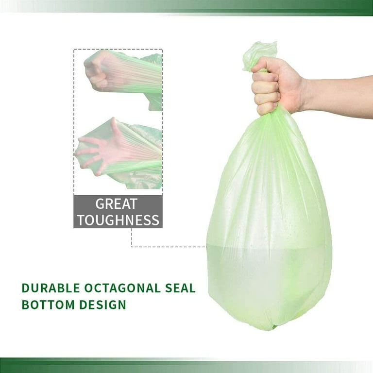 teivio 3BC9BYM 2.6 Gallon 220 Counts Strong Drawstring Trash Bags Garbage  Bags by Teivio, Bathroom Trash Can Bin Liners, Small Plastic Bags