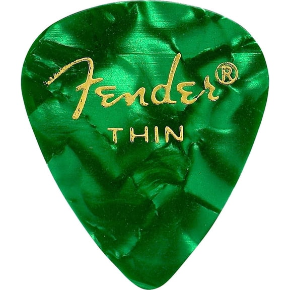 Fender Green Moto Thin Picks, 12pk