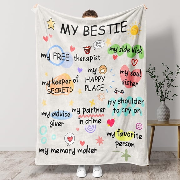 Friend Gifts for Women, Bestie Gifts Blanket, Gifts for Friend Women Christmas, Friendship Gifts for Women Throw Blanket 50x60