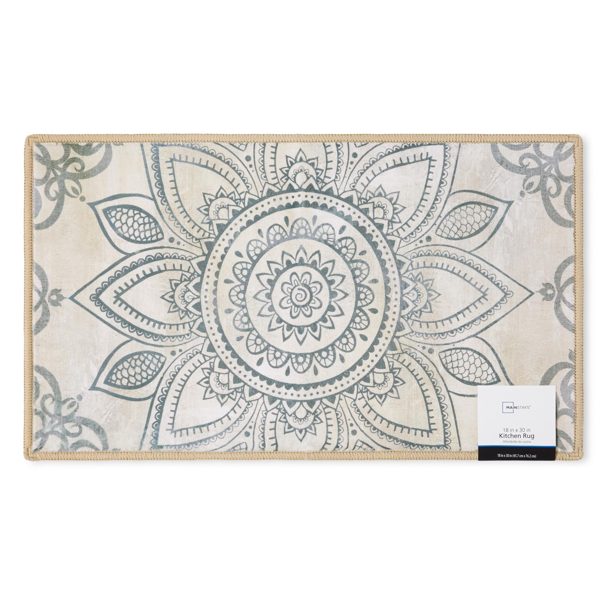 Mainstays Medallion Multicolor Kitchen Mat, 18 in x 30 in