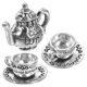 thumbnail image 2 of 1 Set Mini Metal Teapots Miniature Teapot Statue Mini Kitchen Prop Simulated Teapot Models with Tea Cup, 2 of 4
