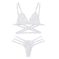 thumbnail image 1 of Summer Thin  Lace Perspective Bikini Set Ropa de playa - Rojo XL, XL blanco Yuyangstore traje de baño de bikini de mujer, 1 of 8