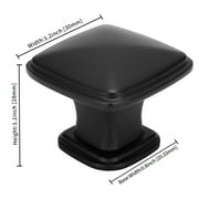 YasTant 10 Pack Cabinet Door Knobs Black, Matte Black Kitchen Cabinet Knobs Square Dresser Knobs Drawer Knobs Cabinet Hardware Zinc Knobs for Dresser Drawers
