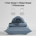thumbnail image 6 of Sonive Bed Sheet Sets,Ultra Soft Breathable Luxury 3 Piece, (Flint Stone Blue, Twin-XL), 6 of 9