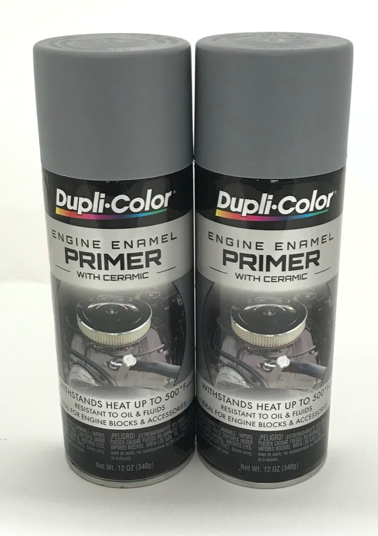 Duplicolor DE1612 2 Pack Engine Enamel Paint with Ceramic Gray 12