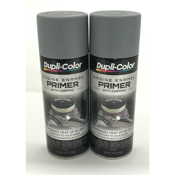 Duplicolor DE1612 - 2 Pack Engine Enamel Paint with Ceramic Gray - 12 oz