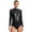 Black, variant on TiaoBug Women's Rhinestone Gymnastics Bodysuit Tops Mesh Sheer Long Sleeve Ballet Dance Leotard Red S