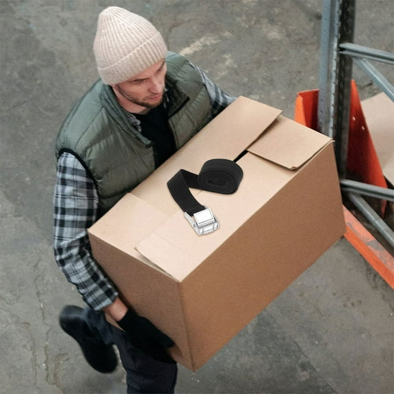 OUNONA WORGEOUS 4pcs Lashing Straps with Buckles Heavy Duty Adjustable Lashing Straps with Buckles Mini Ratchet Strap for Cargo Trailers and Bikes