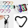 thumbnail image 2 of Pack of 10 Heart Shaped Metal Carabiner Keychain for Outdoor Activities, 2 of 20