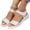 White, variant on Summer Women's Comfortable Walking Sports Slides Sandals Casual Lightweight Non Slip Shoes Breathable Soft Wedges Open Toe Orthopedic Arch Support Ankle Strap Beach Sandals