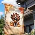 thumbnail image 3 of Happy Thanksgiving Wirehaired Pointing Griffon Turkey Costume Pumpkins Autumn Leaves House Flag 28x40in Double Sided Dog Lover Outdoor Decor - 13014, 3 of 5