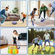 Carsky Hover Soccer Ball Set, 3-in-1 LED Soccer Hockey Bowling Set Indoor/Outdoor Toys, Gifts for 3 4 5 6 7 8+ Years Boy Girl