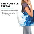 thumbnail image 2 of Disketp Blue White Fluid Art Bolsa Tote Estampada para Mujer, Bolso de Hombro y de Mano para Compras y Viajes, 2 of 8