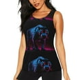 thumbnail image 2 of Picia Futuristic Purple Panther Pattern Women's Workout Tank Top,Breathable Activewear,Slim Fit Athletic Top,Versatile Workout Moisture-wicking top-Medium, 2 of 9