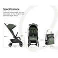 thumbnail image 3 of Mompush Nexis Carbon Ultra-Light Travel Stroller, Compact, Full Recline, from Birth to 50 lbs, Forest, 13.9LB, Unisex, 3 of 9