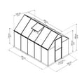 thumbnail image 4 of Palram - Canopia Mythos 6' x 10' Polycarbonate/Aluminum Walk-In Greenhouse – Silver - with Roof Vent, 4 of 10