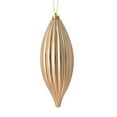 thumbnail image 1 of Vickerman M183280S 8 in. Cafe Latte Shiny Line Finial Ornament  4 per Bag, 1 of 1