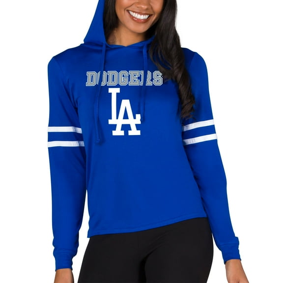 Women's Concepts Sport Royal Los Angeles Dodgers Marathon Lightweight Lounge Pullover Hoodie
