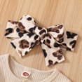thumbnail image 7 of NOLDARES Newborn Baby Girl Fall Winter Outfits 3Pcs Long Sleeve Romper Pants Headband Soft Infant Clothes Set,Khaki,3-6 M, 7 of 7