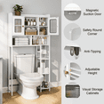 thumbnail image 5 of JOINICE Over-the-Toilet Storage Cabinet with Adjustable Shelf and Doors, White, 5 of 8