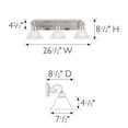 thumbnail image 2 of Design House 517383 Millbridge 3-Light Vanity Light, Satin Nickel Finish, 2 of 5