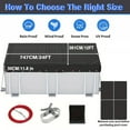 thumbnail image 4 of SHELTUSE 12X24FT Rectangular Pool Cover for Above Ground Pool, Solar Oval Pool Cover Protection with Steel Rope, Ideal for Rectangular/Oval Frame Pool Waterproof & UV-Resistant, Black, 4 of 7