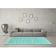 thumbnail image 3 of Ahgly Company Indoor Square Abstract Light Blue Modern Area Rugs, 8' Square, 3 of 4