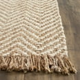 thumbnail image 4 of SAFAVIEH Natural Fiber Gillian Chevron Jute Runner Rug, Bleach/Natural, 2'6" x 8', 4 of 6