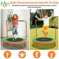 thumbnail image 5 of Jump Into Fun 36'' Mini Trampoline for Kids, 3FT Toddler Trampoline with Handle, Foldable Kids Trampoline Indoor/Outdoor for Toddlers Ages 3-6, Small Fitness Rebounder Trampoline, Easy Storage, 5 of 7