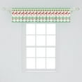 thumbnail image 2 of Ambesonne Folk Art Valance Pack of 2, Floral Swedish Dala Horse, 54"X12", Green Vermilion, 2 of 4