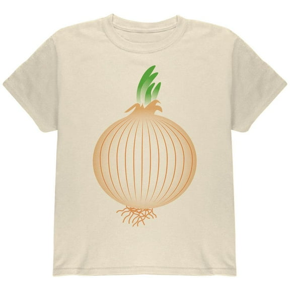 Halloween Vegetable Yellow Onion Costume Youth T Shirt Natural YXL