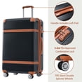 thumbnail image 3 of 3 Piece Expandable Anti-Cracking Hardshell Travel Luggage Sets 8 Spinner Wheel Suitcase Wheels TSA Lock Suit Case, Lightweight 8 wheels Upright Suitcase, 20/24/28 Inch, 3 of 9