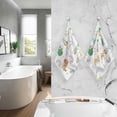thumbnail image 6 of Dreamtimes Cute Dinosaurs Playing Patterned Hand Towels 2 PCS, Cotton Bath Towel for Drying Face Hands Body Decorative Water Absorbent Lightweight Towels for Bathroom Ktichen Travel Gym,16"x28", 6 of 7