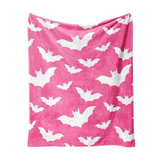 Birdeem Hallowenbat Small Cover Soft Blanket Printed Flannel Blanket Conditioning Blanket