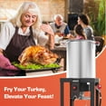 thumbnail image 3 of NUUK 30QT Turkey Fryer & 10QT Fish Fryer Kit, Outdoor Propane Burner 50,000 BTU, Seafood Boil Pot with Basket, Lid & Skimmer, Aluminum Deep Fryer for Crab, Crawfish & Thanksgiving Cooking, 3 of 10