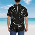 thumbnail image 4 of Pofeuu Spiders On The Web Print Hawaiian Shirt for Men Sleeves Casual Button Down Summer Beach Dress Shirts T-Shirts,Medium, 4 of 7