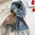 thumbnail image 4 of Korean fashion Women Double Cashmere Scarf Big Shawl Winter Warm Soft Solid Brand Bandana Lady Pashmina Tassel Blanket Scarves, 4 of 5