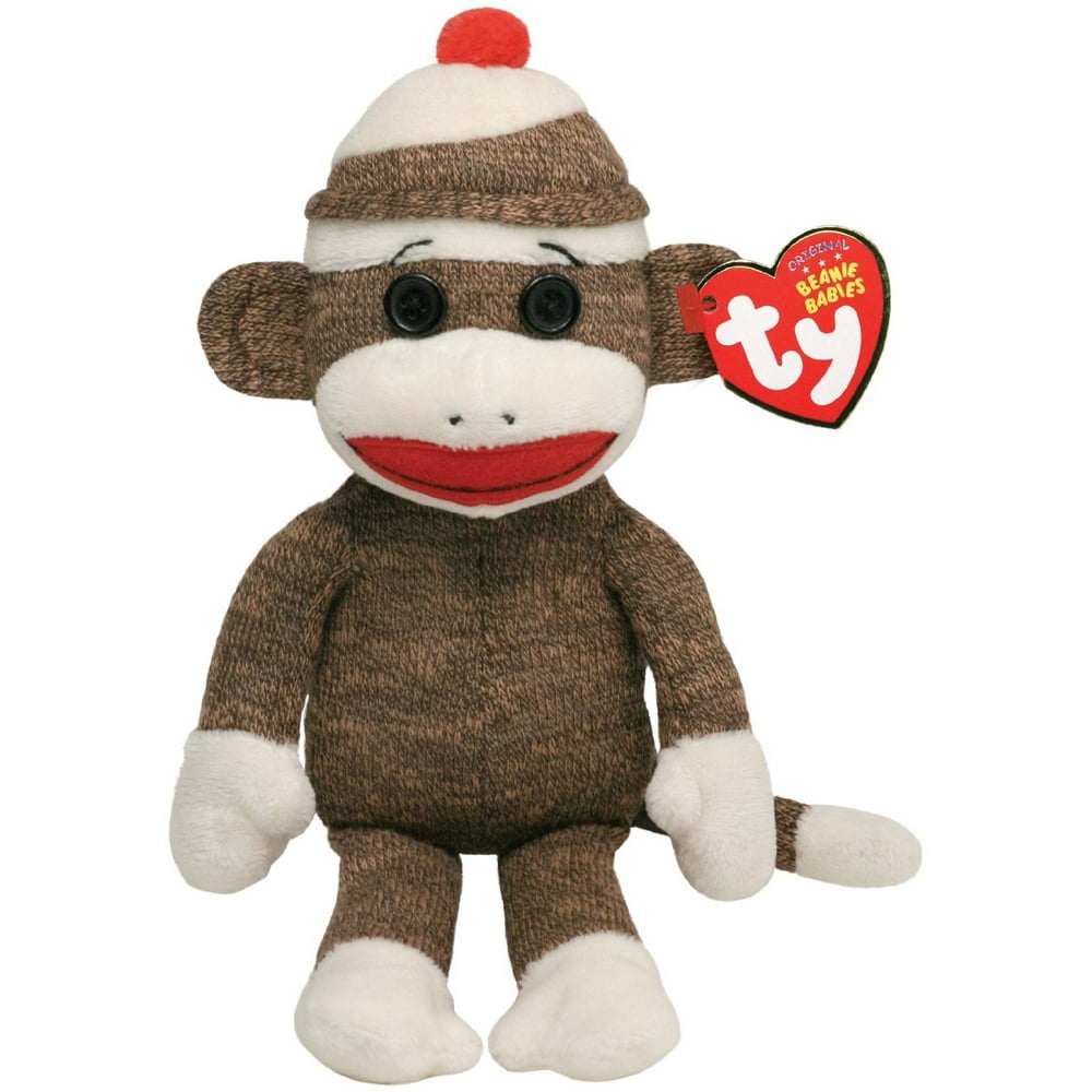 TY Beanie Baby - SOCKS the Sock Monkey (Brown) (8.5 inch) - Walmart.com