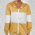 thumbnail image 2 of RongHuan Sweatshirt for Women Color Block Drawstring Lightweight Hoodies Zip Up Long Sleeve Jackets, 2 of 9