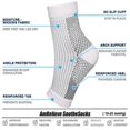 thumbnail image 3 of 2 pairs Neuropathy Compression Ankle Arch Support Socks Sports Gym, 3 of 5