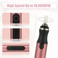 thumbnail image 3 of Unique Bargains Electric Cordless Nail Drill Kit 18000RPM Nail Drill Machine Rechargeable Rose Gold Tone, 3 of 8