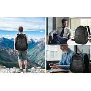 KROSER 17.3 Laptop Backpack, College Daypack, Business Backpack with USB Charging Port, Black