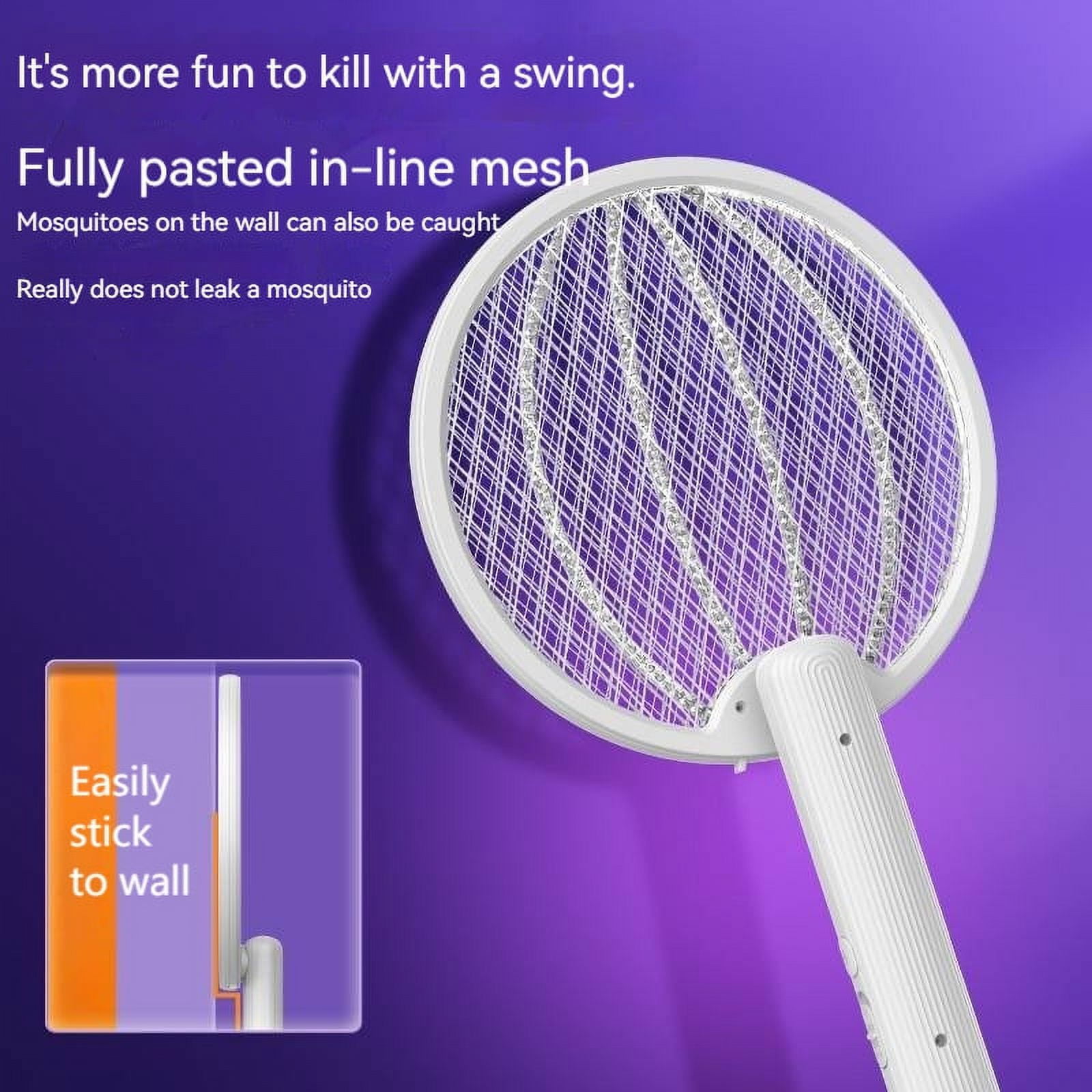 Electric Fly Swatter 2 in 1 Bug Zapper Racket Fly Killer Mosquitoes Trap Lamp