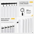 thumbnail image 3 of 100% Blackout Curtains for Bedroom, Black Out Curtains 96 Inch Long, Clip Rings Linen Blackout Drapes, Thermal Insulated Room Darkening for Living Room, 2 Panels - Beige,W50xL96, 3 of 7