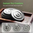 thumbnail image 2 of 6 PCS Natural Diatomaceous Earth Table Coasters for Drinks, 2 of 5