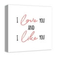 thumbnail image 2 of Creative Products I Love You and I Like You 16x16 Canvas Wall Art, 2 of 5